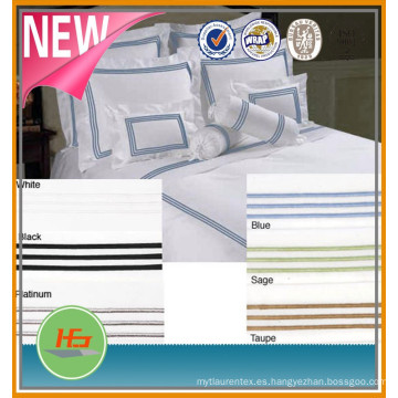 China Producto vendedor caliente 100% Cotton Stripe Star Hotel ropa de cama / juego de cama